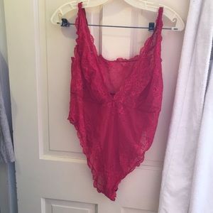 ASOS Red Lace Bodysuit (perfect for valentines)